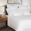 400 Thread Count White 100% Cotton Sateen Hotel Stitch 3 line Edge Embroidery Border Duvet Cover set - Image 4