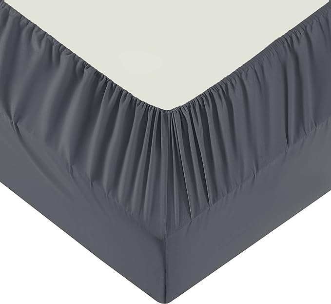 400 Thread Count Cotton Sateen Fitted Sheet in drop from 10 to 20 inches - Image 3