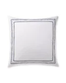 400 Thread Count White 100% Cotton Sateen Hotel Stitch 3 line Embroidery Euro Shams