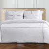 400 Thread Count White 100% Cotton Sateen Hotel Stitch Embroidery Border Duvet Cover set - Image 4