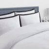 400 Thread Count white 100% Cotton Sateen Hotel Stitch Edge Border Frame Duvet cover set - Image 4