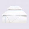400 Thread Count White 100% Cotton Sateen Hotel Stitch Embroidery Border Duvet Cover set - Image 5