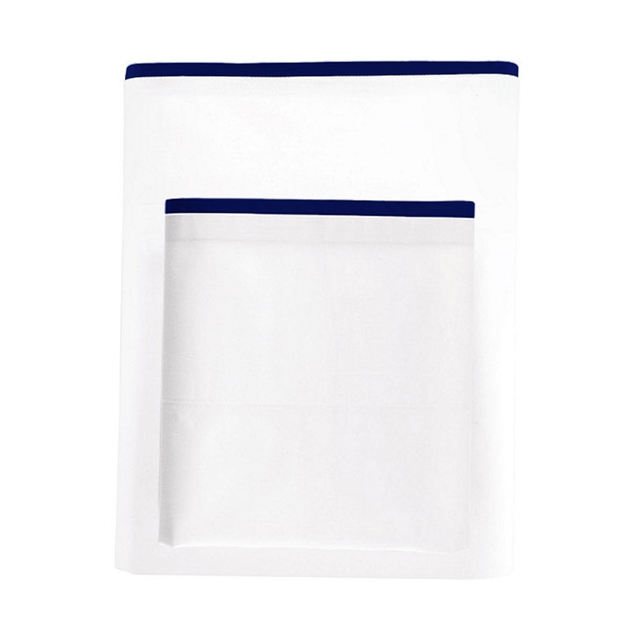 400 Thread Count White 100% Cotton Sateen Edge Border Frame Sheet Set - Image 5