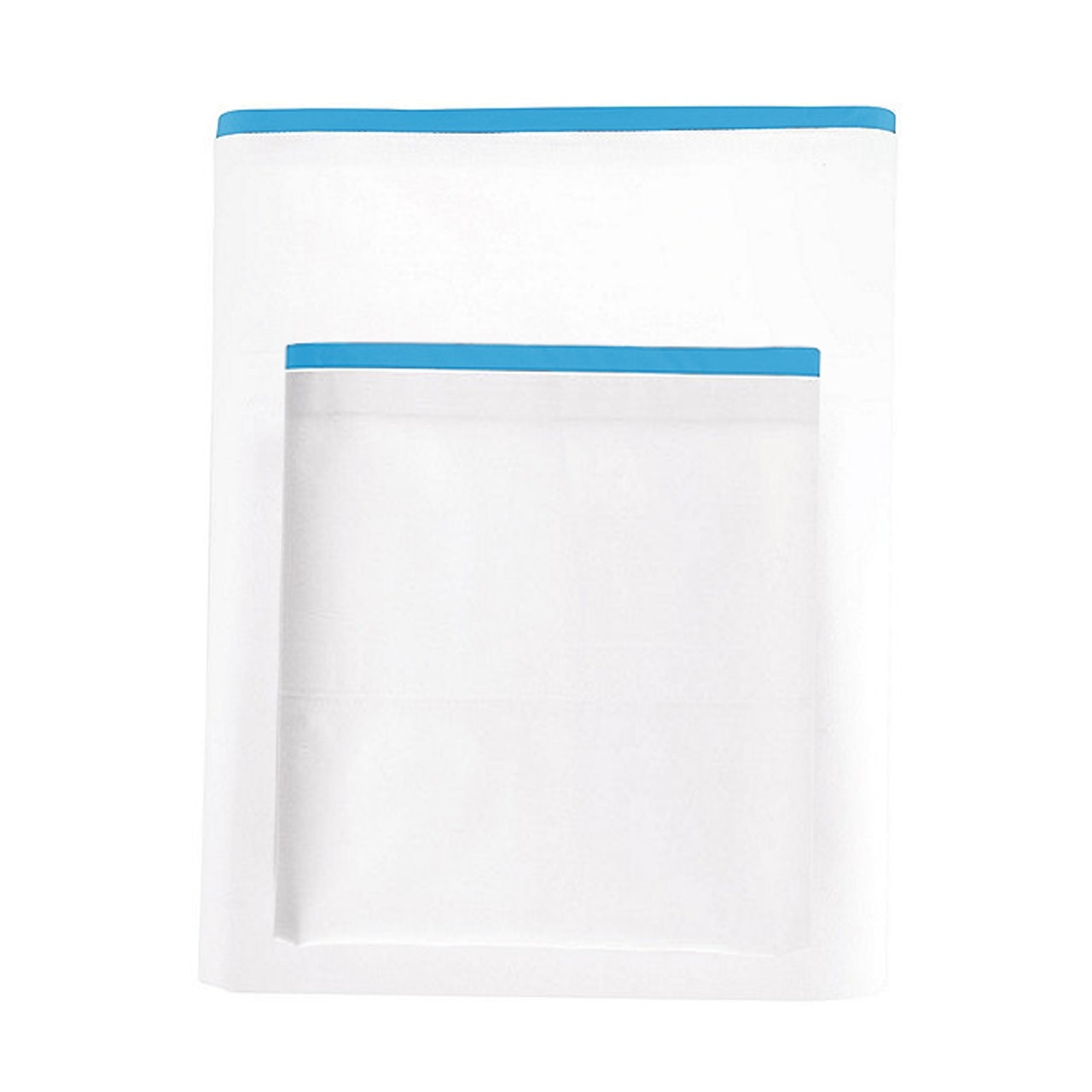 400 Thread Count White 100% Cotton Sateen Edge Border Frame Sheet Set - Image 4