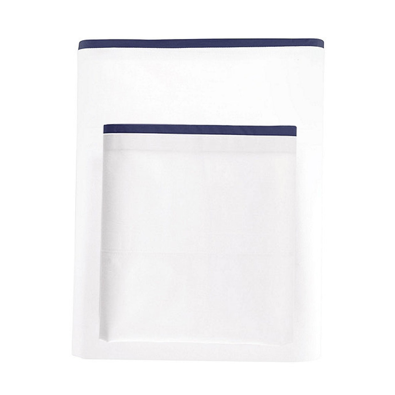 400 Thread Count White 100% Cotton Sateen Edge Border Frame Sheet Set - Image 3