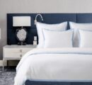 400 Thread Count white 100% Cotton Sateen Hotel Stitch Edge Border Frame Duvet cover set