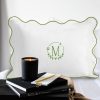 Personalized Monogrammed Pillow Sham with Scalloped embroidery - Image 6