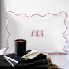 Personalized Monogrammed Pillow Sham with Scalloped embroidery - Image 3