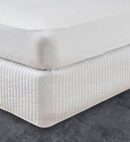 Quilted Bed Skirt Padded Vertical Quilting – 8″ to 39″ Drop Length 1 PIECE BED SKIRT 3 Sided 100% Cotton