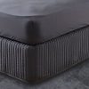 Quilted Bed Skirt Padded Vertical Quilting – 8″ to 39″ Drop Length 1 PIECE BED SKIRT 3 Sided 100% Cotton - Image 4