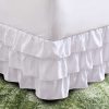 400 Thread Count 100% Cotton Sateen Ruffle Gathered Bed Skirt Three Sided Coverage with Platform - Image 5