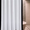 400 Thread Count White 100% Cotton Sateen Border Frame Shower Curtain - Image 4