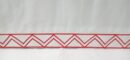 Zigzag Embroidered Bed Skirt – 100% Cotton Sateen, 400 Thread Count | Elegant Bedroom Refresh